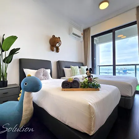 Full Seaview 3Br Johor Bahru Ciq 9-10 Pax Apartment Exterior photo